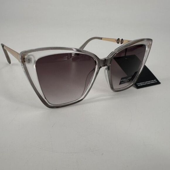 NWT Kendall+Kylie Charlotte Womens‎ Cat Eye Polarized Sunglasses Gray Crystal - Picture 9 of 16